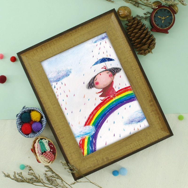 stephy水彩画童年系列 - 追梦  挂画 /儿童房摆设/女孩卧室挂画/ - 海报/装饰画/版画 - 环保材料 