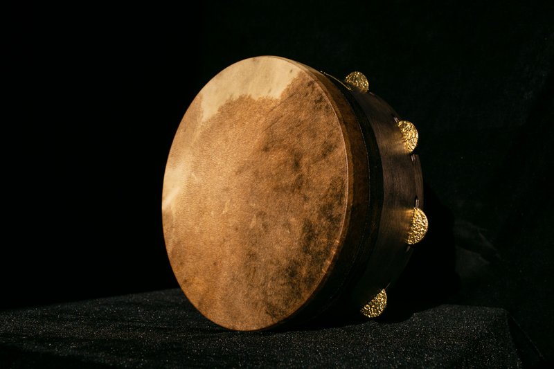 框鼓 手鼓 Bendir Frame Drum Ancient musical instrument - 吉他/乐器 - 真皮 