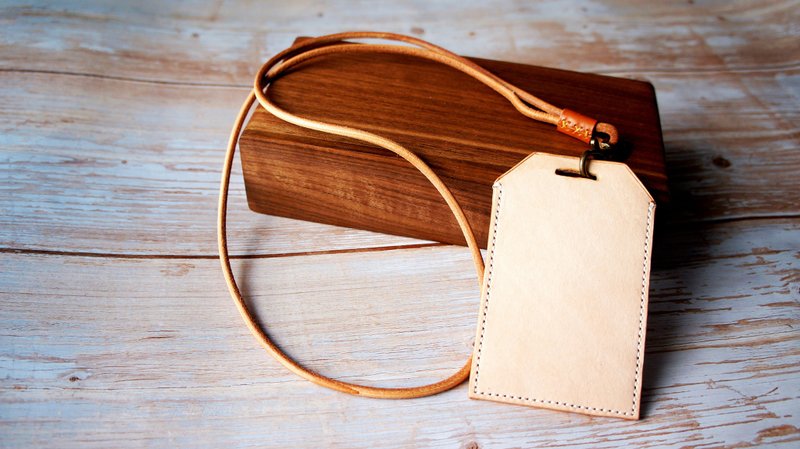 真皮牛皮颈绳 证件套 挂绳 - 挂绳/吊绳 - 真皮 咖啡色