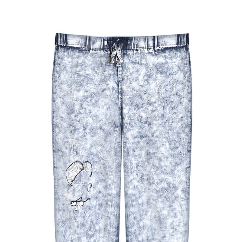 【独家限定】分离的五官／单宁雪花缩口Legging - 女装长裤 - 其他材质 蓝色