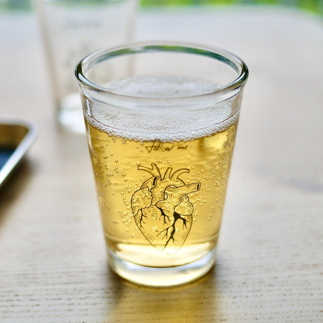 台式啤酒杯 - 心脏小酒杯 Follow me - 酒杯/酒器 - 玻璃 透明