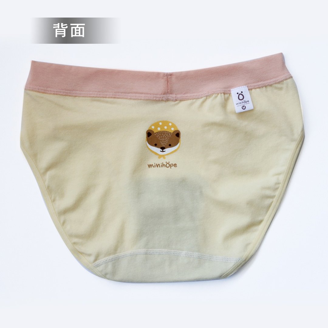 银离子抗菌三角裤-黄喉貂 - 女士内衣裤 - 棉．麻 黄色