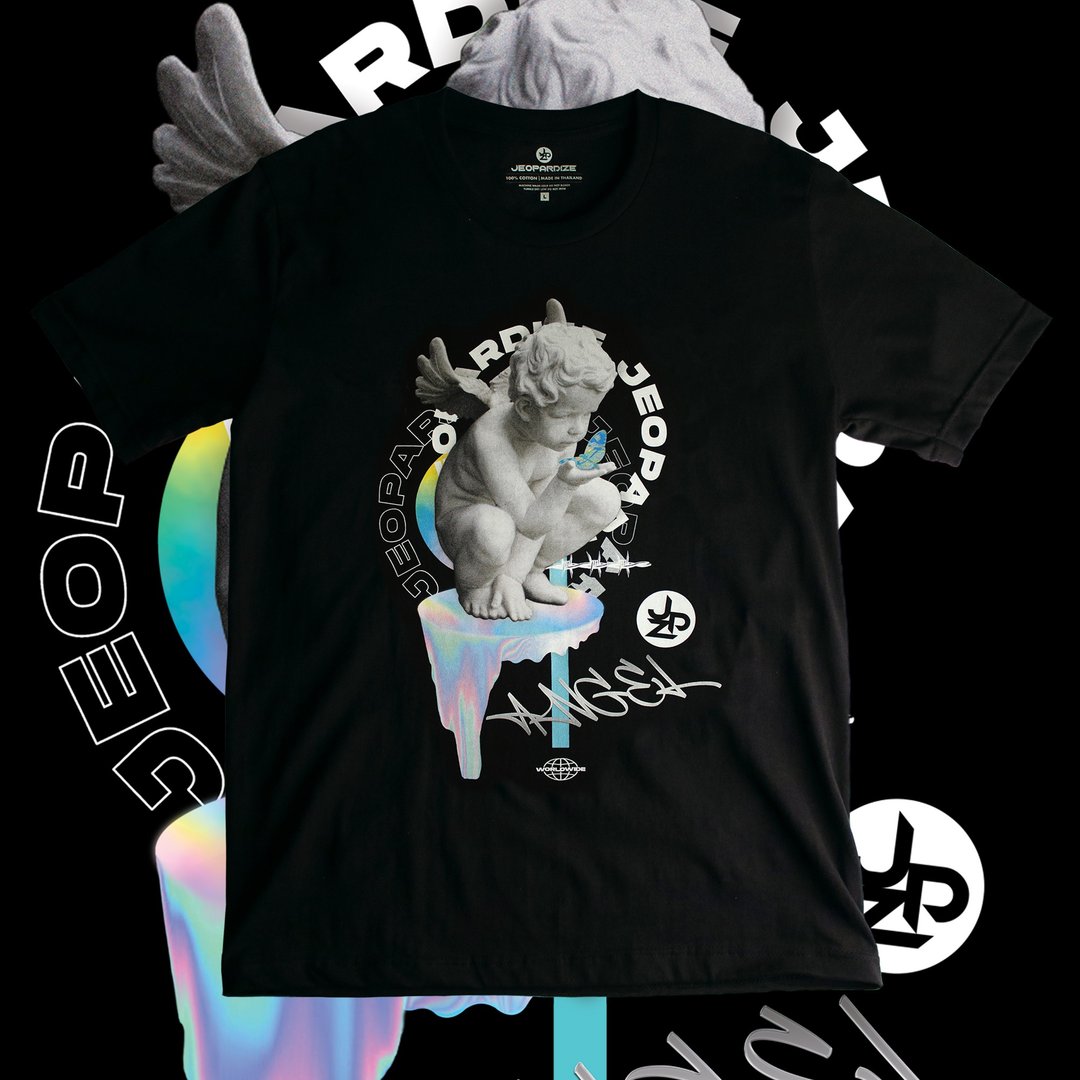 Cupid streetwear T-Shirt - 男装上衣/T 恤 - 棉 黑色