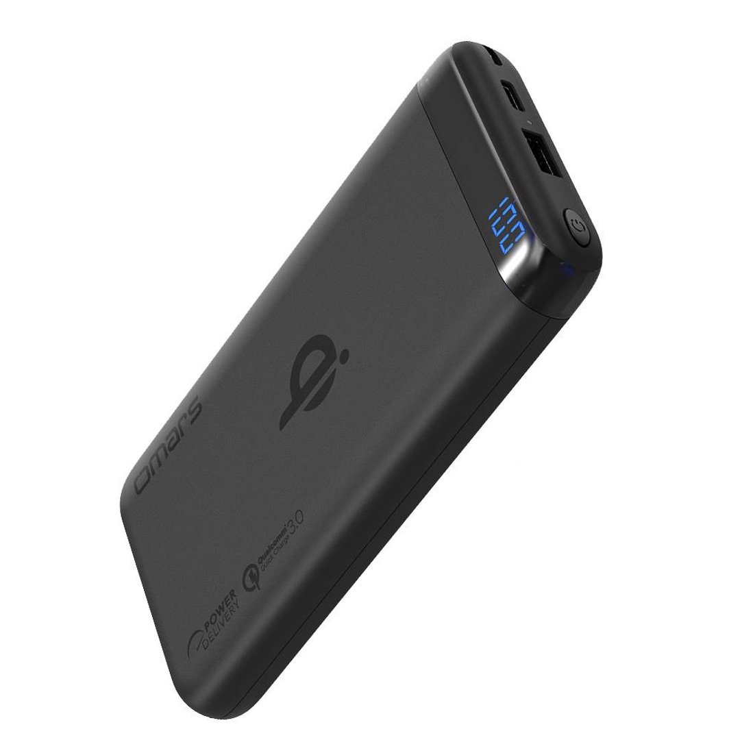 omars USB Type-C & QC 3.0 无线快充行动电源 - 充电宝/传输线 - 其他材质 灰色