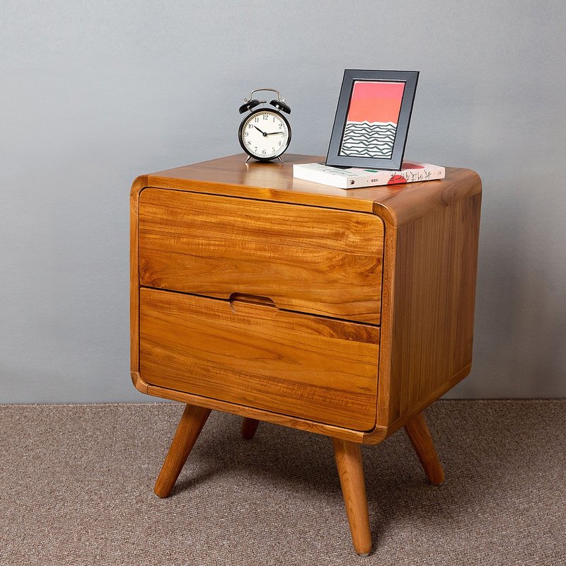 【祈乐森活】梦居二抽床边柜/柚木家具/手工制作 - 其他 - 木头 咖啡色