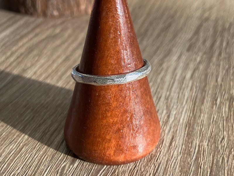 不规则切面磨砂纯银戒指 - 戒指 - 其他金属 银色