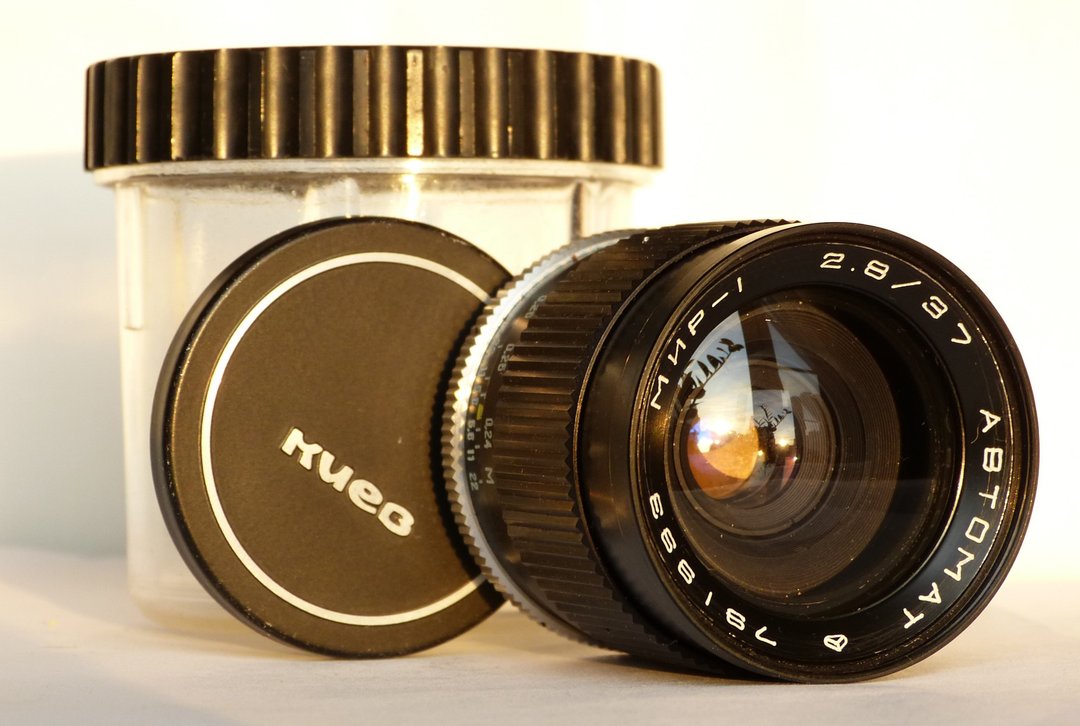 Mir-1 Automat 2.8/37 苏联镜头适用于单眼基辅 10 15 阿森纳盒盖 - 相机 - 其他材质 黑色