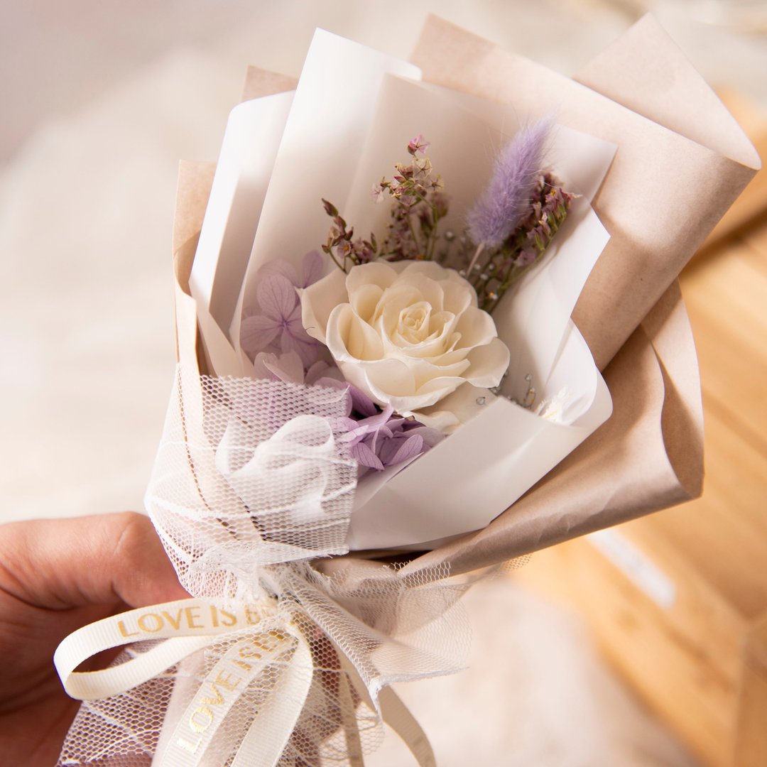 【永恒】日本永生花 干燥花 经典小花束 / 生日 纪念日 情人节女 - 干燥花/捧花 - 植物．花 蓝色