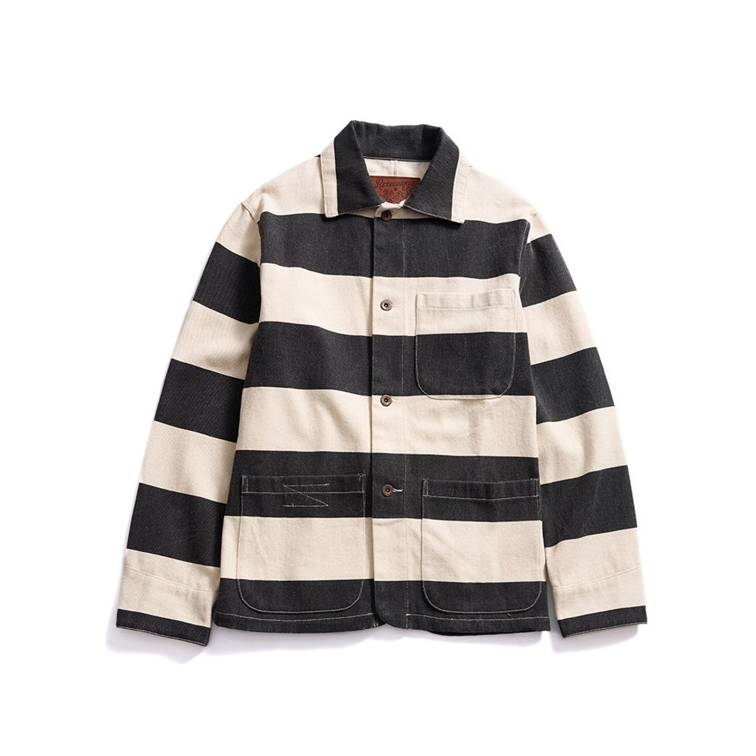 Prisoner Jacket - 黑白条纹 Stripe - 男装外套 - 棉 