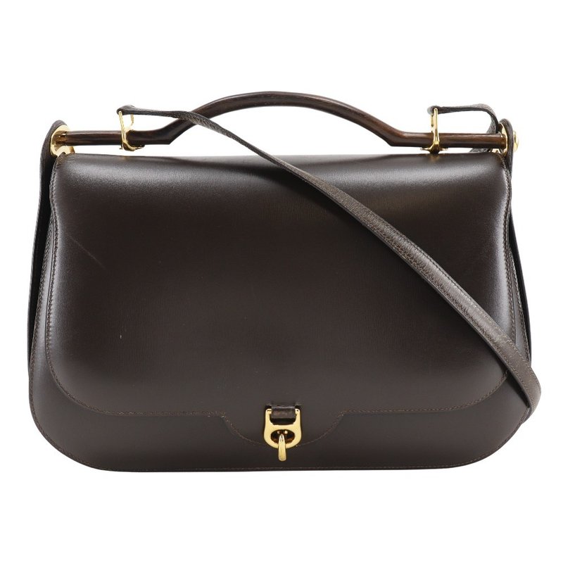 【日本直送】爱马仕 HERMES 2WAY 肩背包 手提包 Vintage Box Calf 棕色 女性【二手】 - 手提包/手提袋 - 真皮 咖啡色