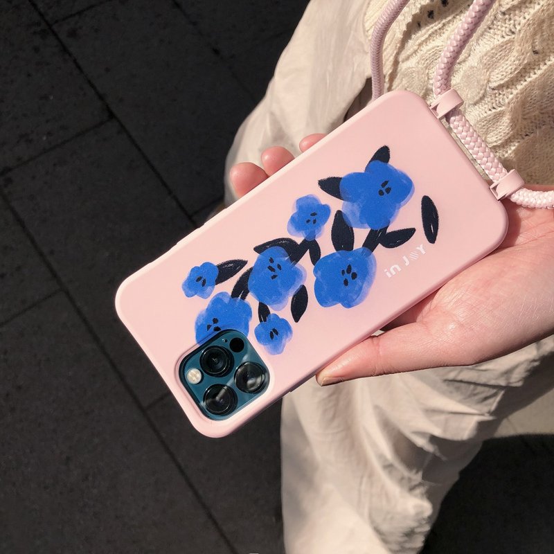 iPhone 17/16/15/14/13/12/SE3 天空之花 二合一防摔背绳手机壳 - 手机壳/手机套 - 塑料 粉红色