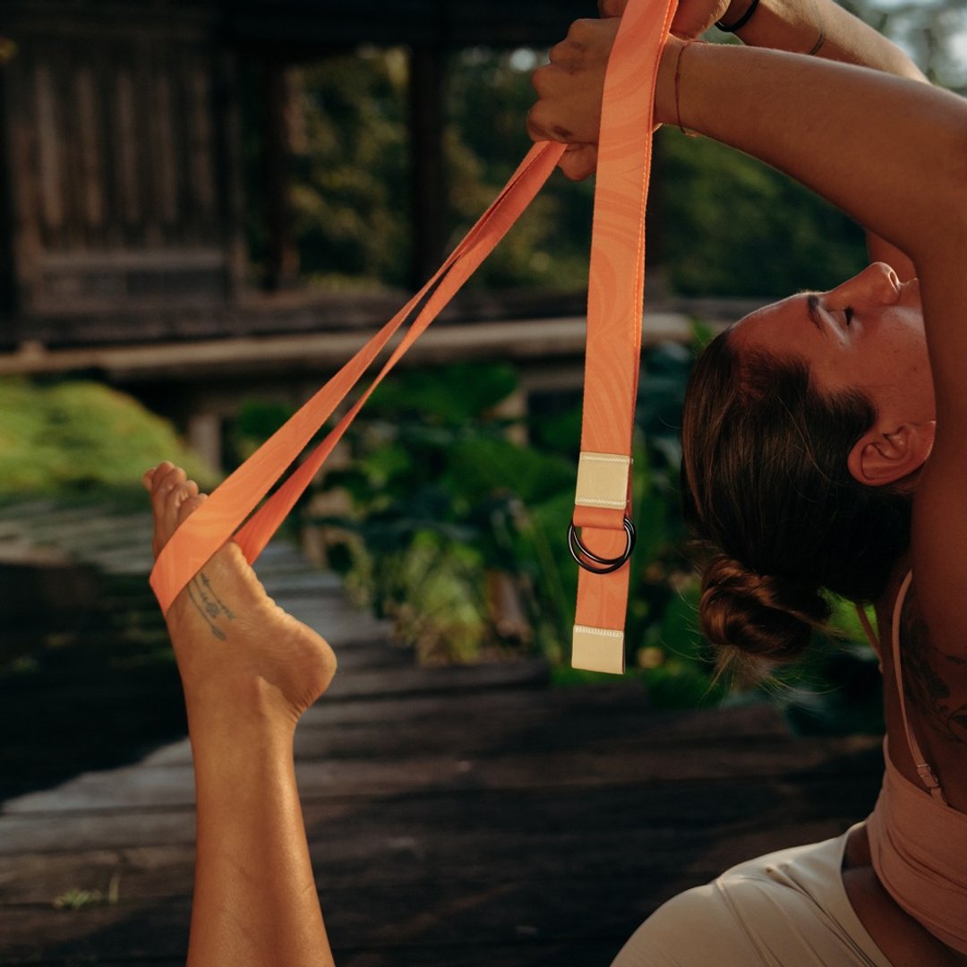 【Yoga Design Lab】Yoga Straps 生态印花瑜珈绳 - Coral - 运动配件 - 其他材质 粉红色