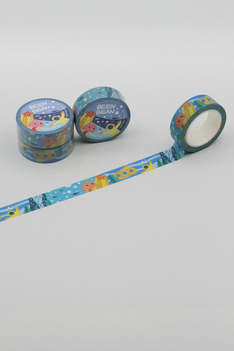 Under the Sea washi masking tape (15mm x 10m paper tape) - 纸胶带 - 纸 多色