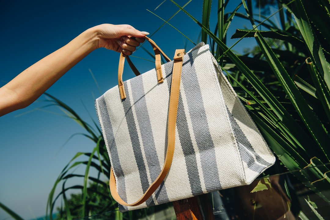 BAG-SUNBATH BEACH TOTE  / Ocean - 手提包/手提袋 - 其他材质 蓝色