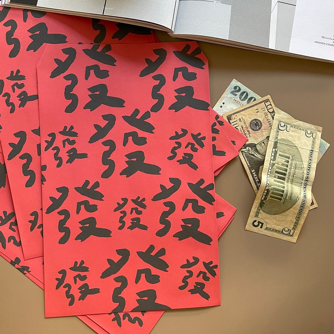 现货 发发发 大信封 包装袋  6 入 - 信封/信纸 - 纸 红色