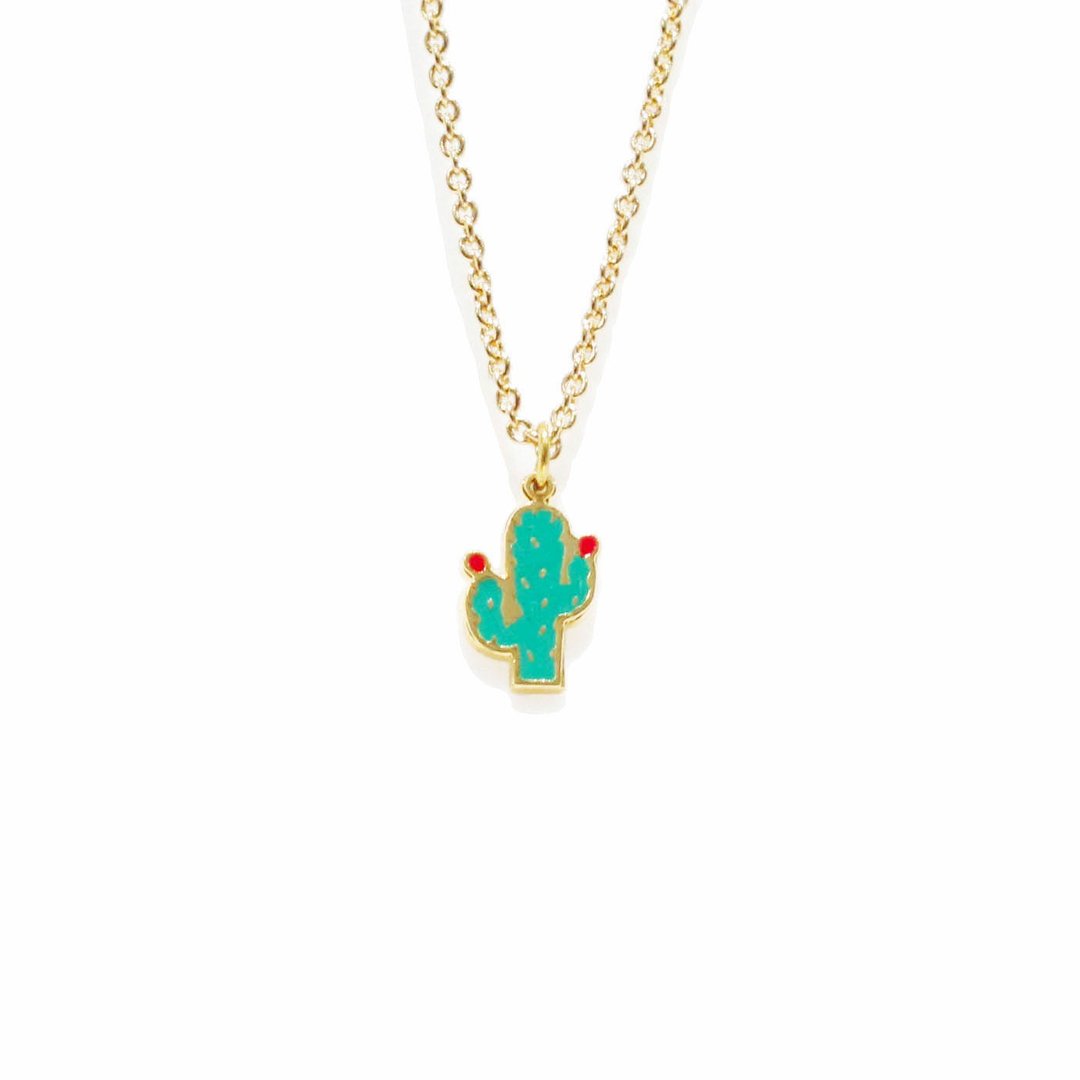 Cactus Necklace - 项链 - 贵金属 绿色