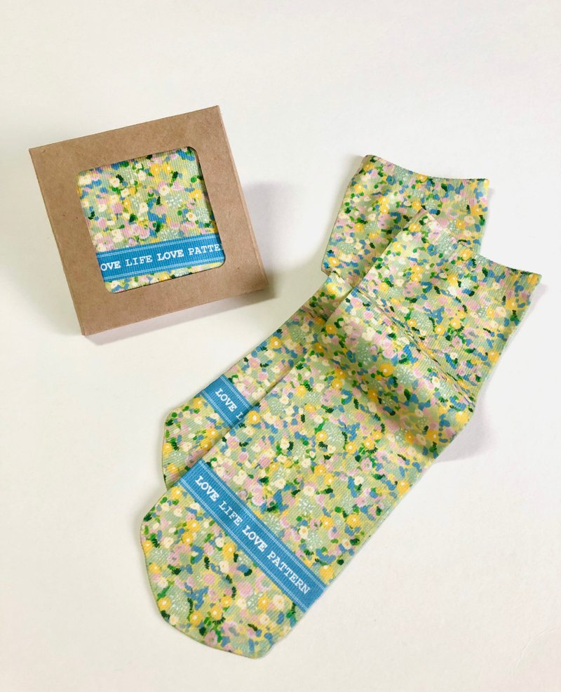 No.12翠 热爱生活热爱印花 | 夏日薄短袜 - 袜子 - 其他材质 多色