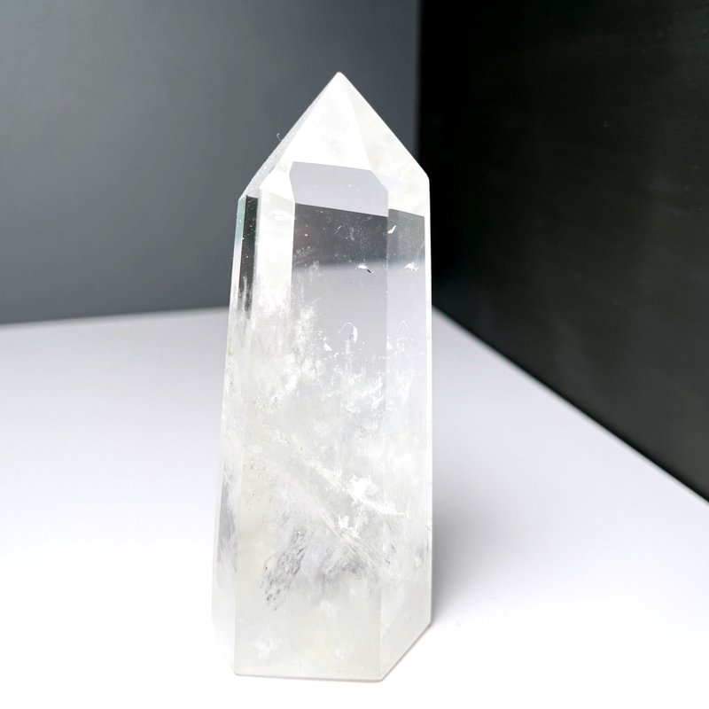 不息。一图一物 摆件 柱 能量 疗愈  l 蓝针柱 l - 摆饰 - 水晶 白色