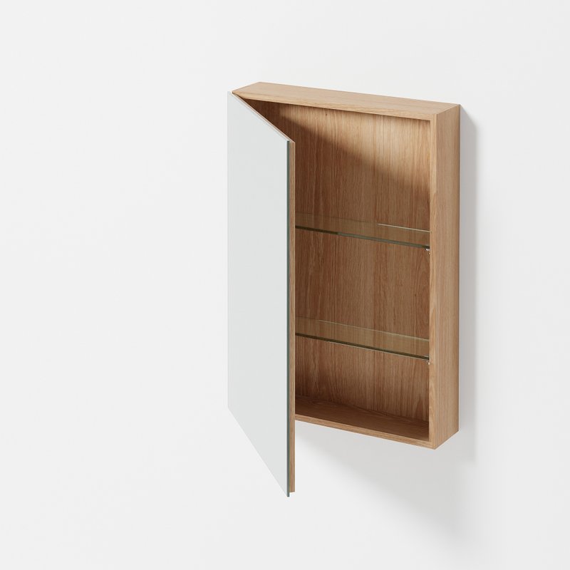极简600浴镜柜 - 橡木 / Cabinet 600 Slimfit Magnifier - 卫浴用品 - 木头 