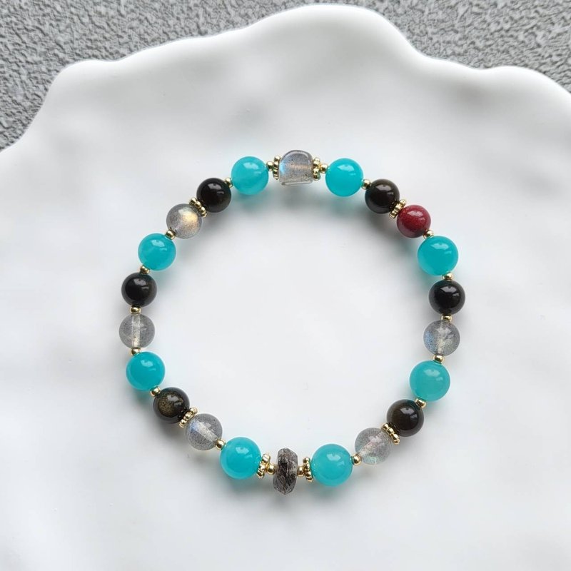 九紫离火内敛版/招财/贵人/桃花/旺运/开运手链(定制化) - 手链/手环 - 水晶 