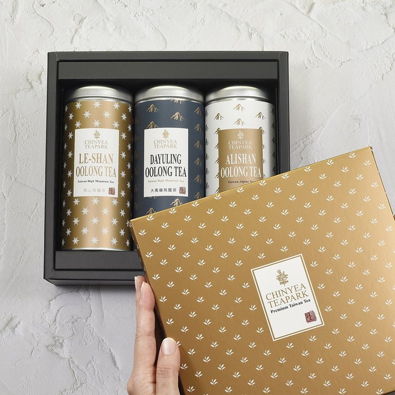 台湾顶级高山手采茶三入礼盒(2选1) - 茶 - 其他材质 金色