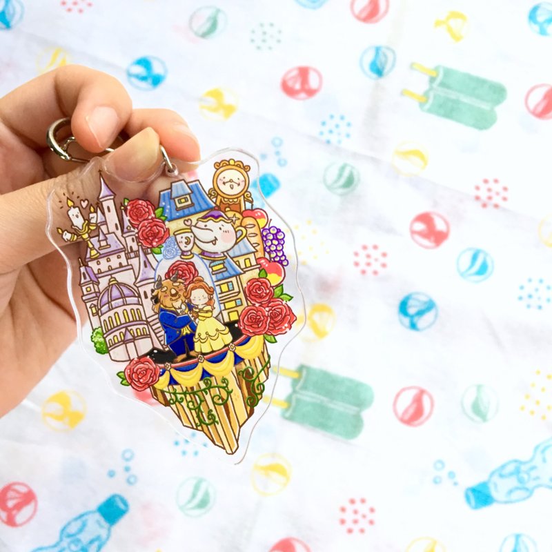 公主小岛挂件 I 美女与野兽 I - 吊饰 - 塑料 蓝色