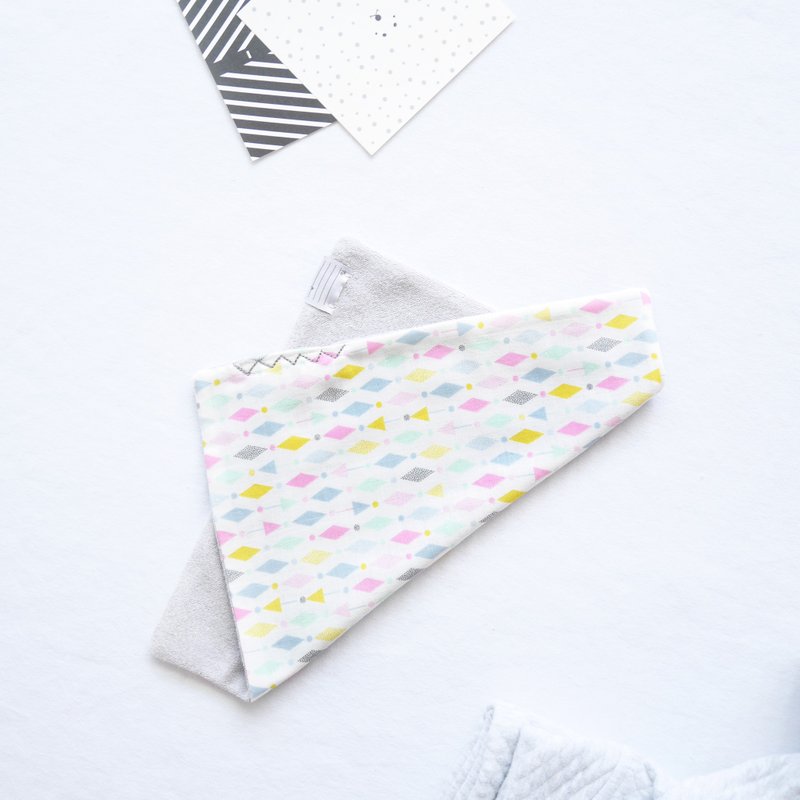 有机棉刺绣手帕巾 ハンカチ - 紫菱 - 围嘴/口水巾 - 棉．麻 多色