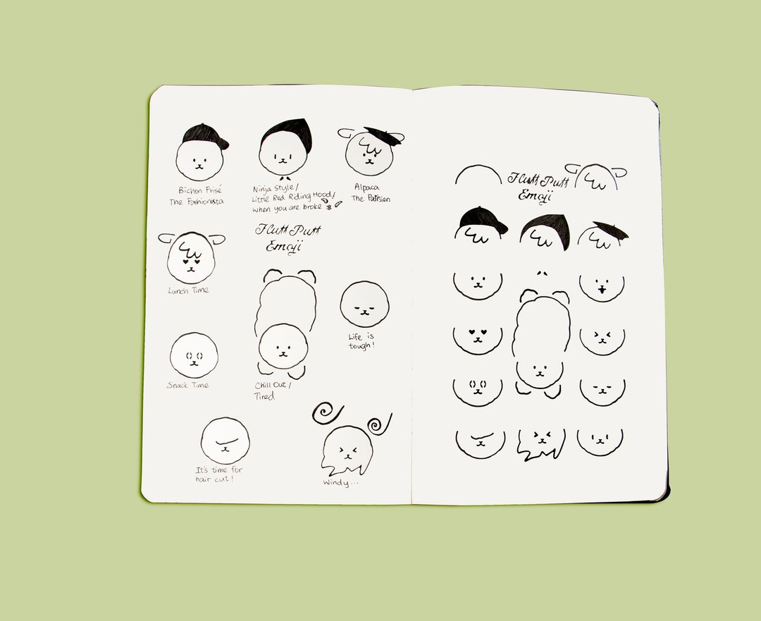 小毛孩心情手帐绘图板 Fluffy Puff Emoji - 其他 - 铜/黄铜 金色