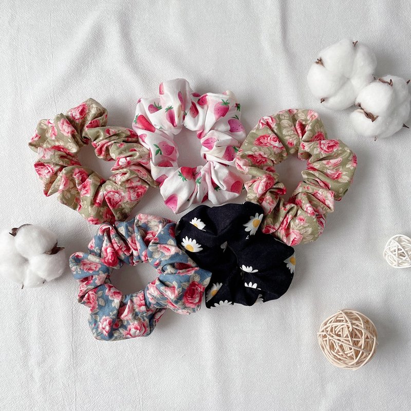 大肠发圈 发带 大肠圈 碎花  手工饰品 发圈 多色可选 - 发饰 - 棉．麻 