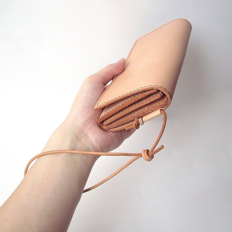 [额外付费选项] 手带加工 #大容量长钱包[void] - 其他 - 真皮 咖啡色