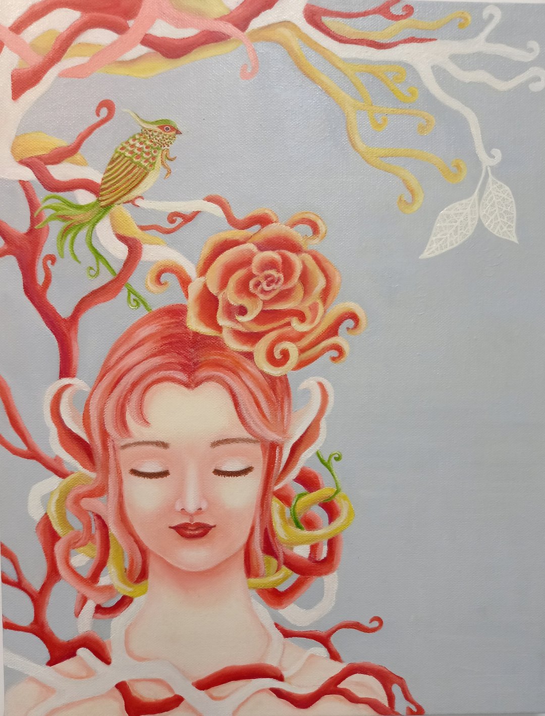 魏瀞琳油画创作原作   无尽意 - 海报/装饰画/版画 - 棉 橘色