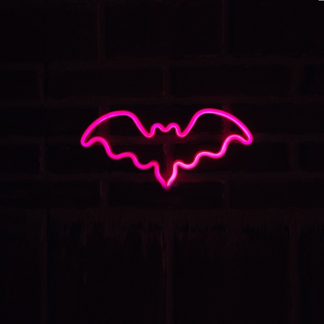 蝙蝠霓虹灯BatLED发光字Neon Sign装饰Light Wall Art - 灯具/灯饰 - 压克力 透明
