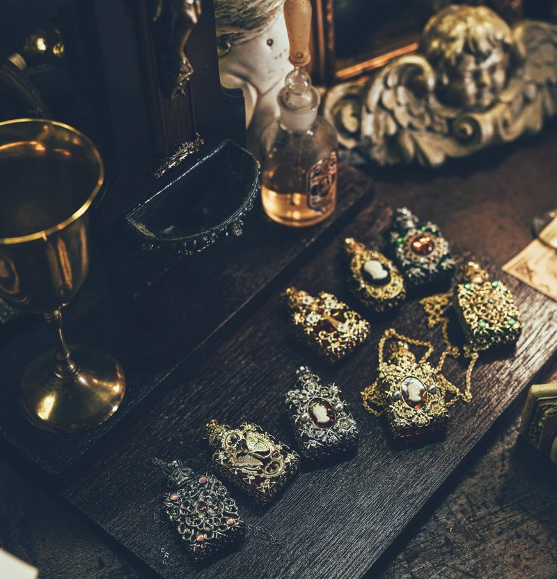 捷克产古董香水瓶 - 其他 - 玻璃 多色