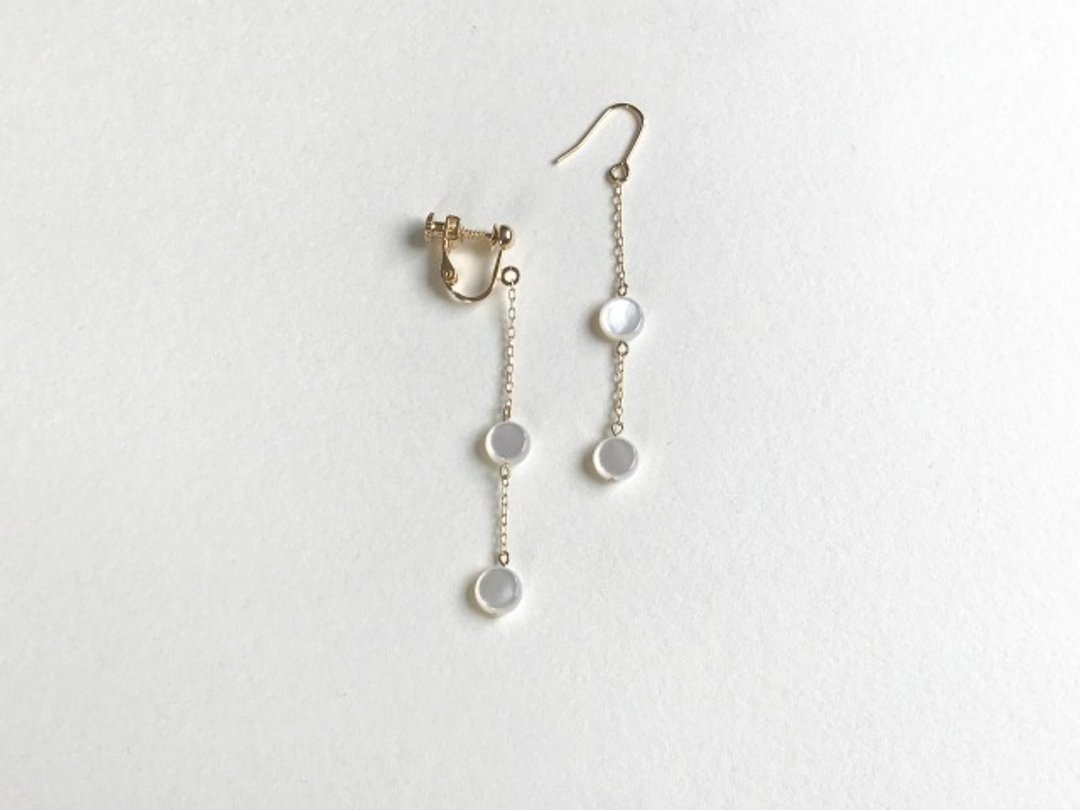 Star map（earrings(clip-on or pierced )） - 耳环/耳夹 - 其他金属 金色
