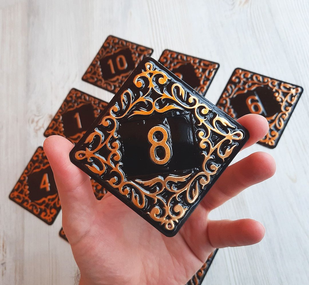 Decorative room door number plate 8 - black address number sign vintage - 门帘/门牌 - 其他金属 黑色