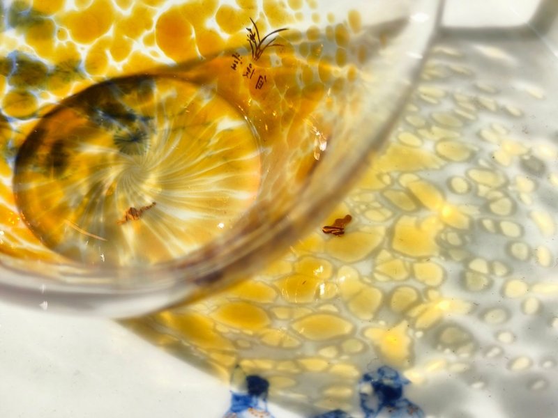 自慢堂 玻璃中蛋盅 琥珀彩渣 - 茶具/茶杯 - 玻璃 