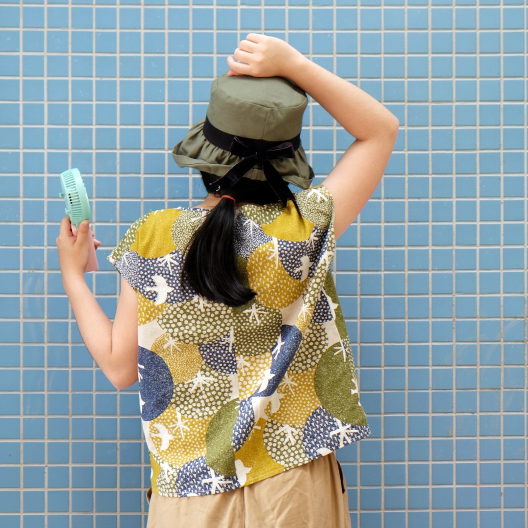 日式短板V领衫 春夏秋冬 手工订制衫 - 女装上衣 - 棉 卡其色