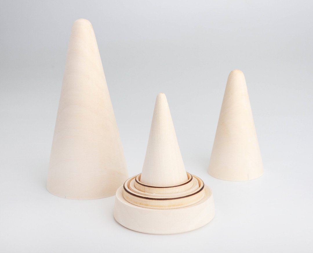 DIY Cone shape Matryoshka Blank nesting dolls Wooden baby toy - 木工/竹艺/纸艺 - 木头 