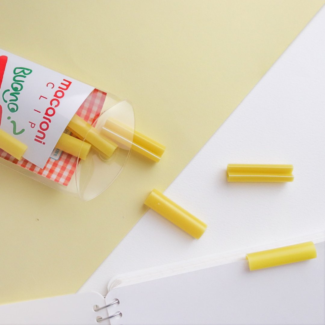 【macaroni】通心粉造型文件夹 / 通心粉色 - 书签 - 塑料 黄色