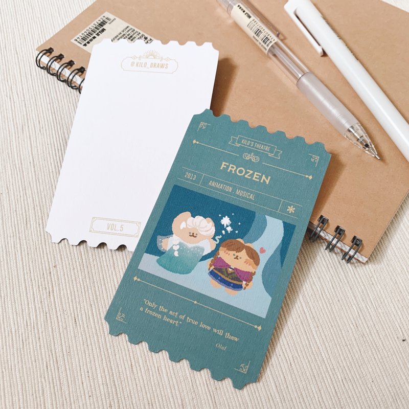 KILO戏票形心意卡 | 冰雪王国 - 卡片/明信片 - 纸 蓝色