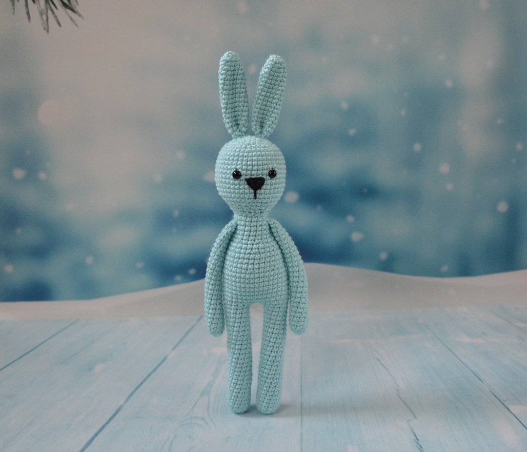 bunny toy,easter bunny,bunny plush toy,baby shower gift,baby gift,handmade toy - 玩具/玩偶 - 压克力 蓝色