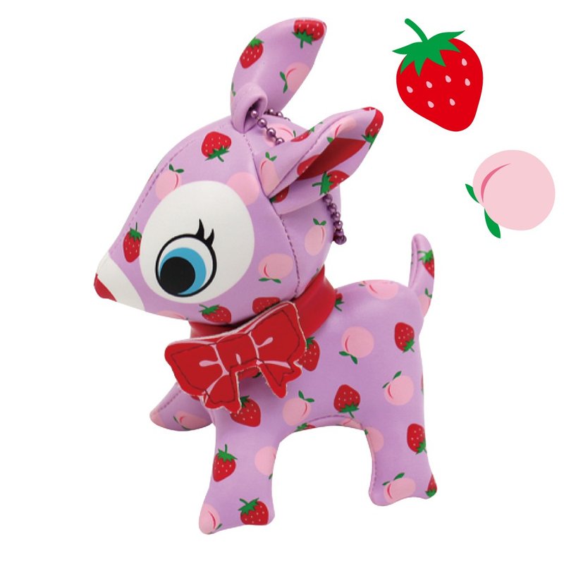 Puchi Babie 钥匙链 桃子和草莓 PU 鹿 可爱娃娃 礼物礼物 日本 - 玩偶/公仔 - 其他材质 蓝色