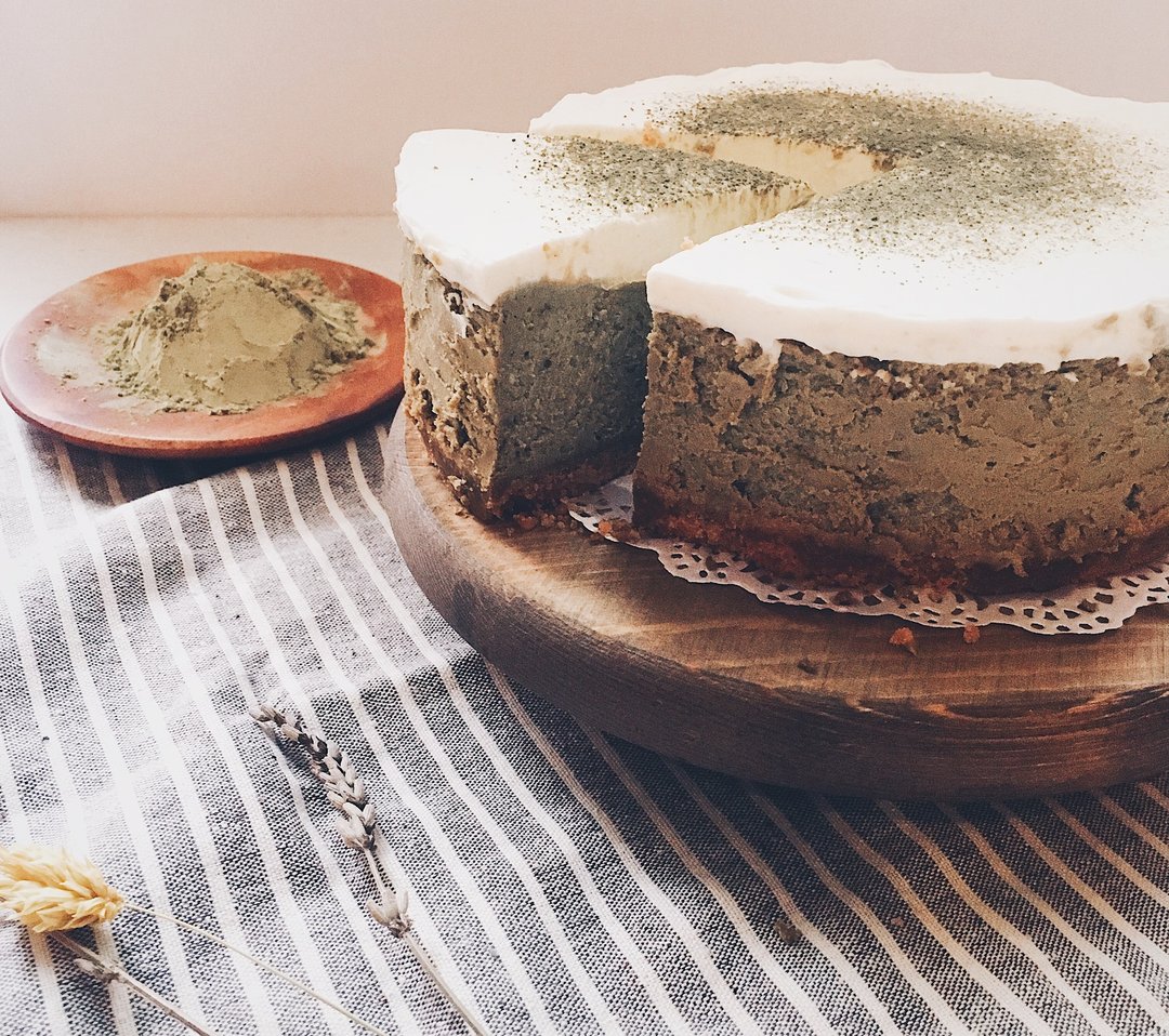 白雪森林抹茶奶酪 Matcha Cheese Cake - 蛋糕/甜点 - 新鲜食材 绿色