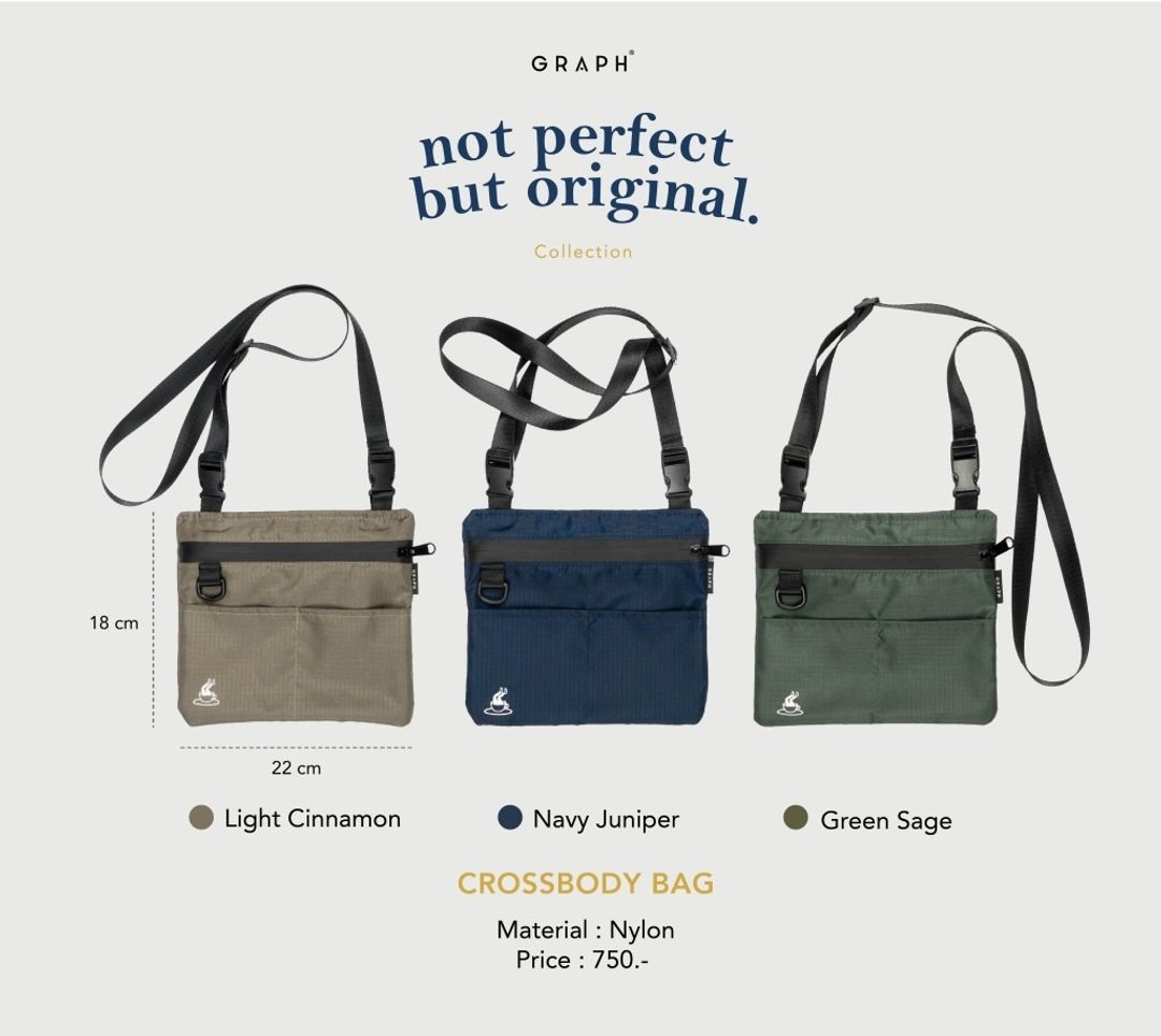 GRAPH | 侧背包 CROSSBODY BAG (NYLON) - 不完美但原创 - 其他 - 贵金属 多色
