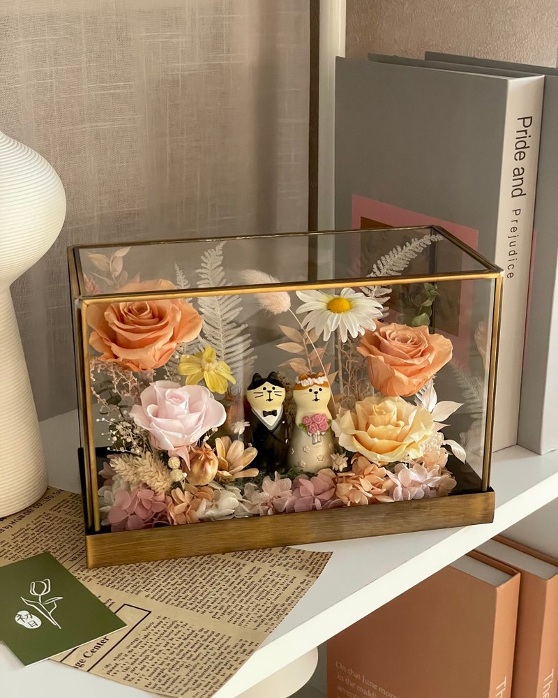 【定制化】永生玻璃花园 求婚花礼 婚礼布置 入厝花礼 永生花礼 - 干燥花/捧花 - 植物．花 