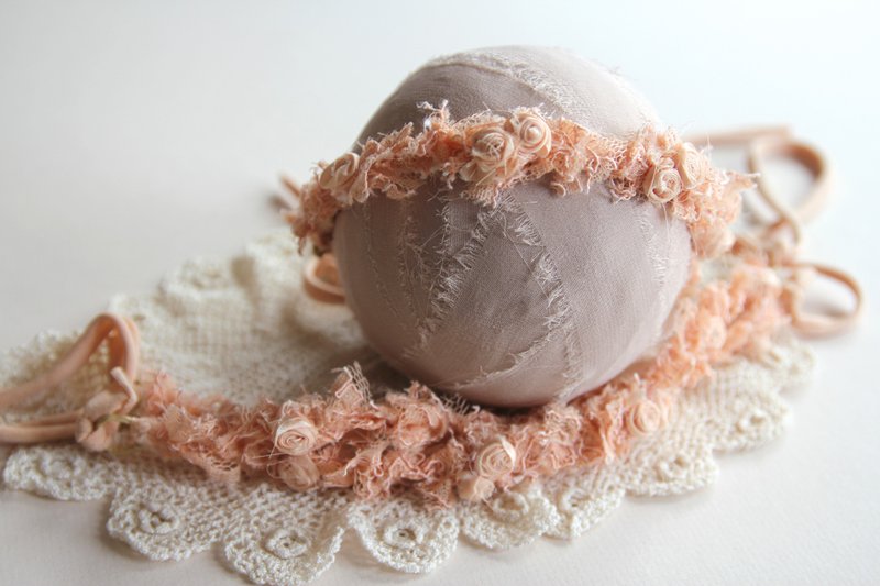 婴儿头带 宝宝头带 婴儿头饰 头饰 弥月礼物 弥月头饰 百日宴头饰 - 婴儿帽/发带 - 棉．麻 橘色