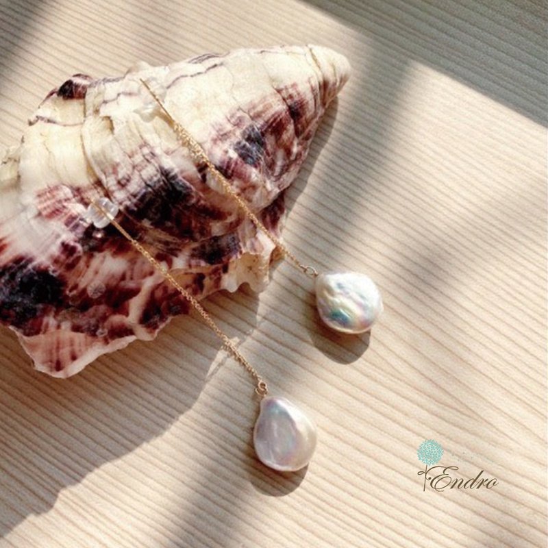 ENDRO ACC 特蒂斯巴洛克珍珠耳环 - 耳环/耳夹 - 珍珠 白色