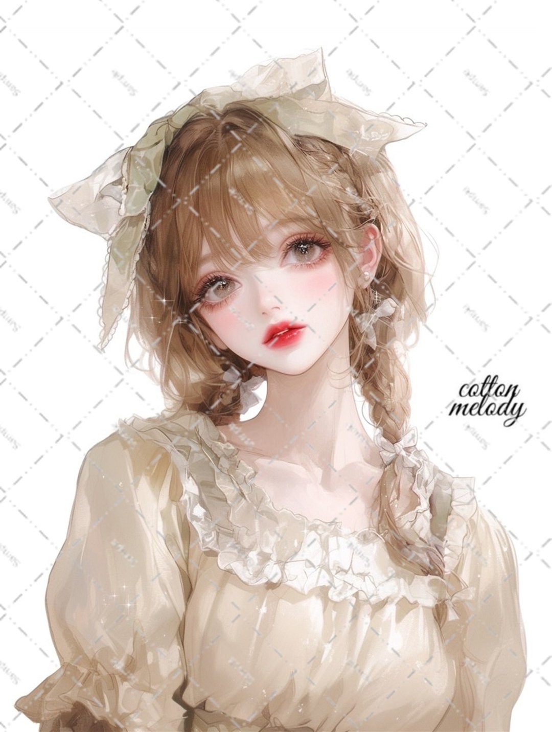 original sticker no.5748 人物贴纸 原创贴纸 人物贴纸 女孩贴纸 原创人物贴纸 - 贴纸 - 纸 