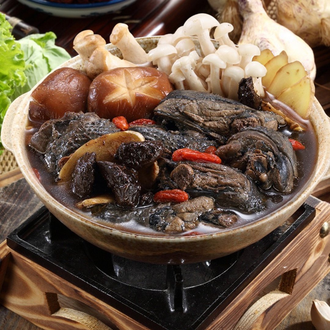 【真汇吃严选】友膳系列-黑蒜乌骨鸡汤锅(不添加防腐剂) - 料理包 - 其他材质 黑色