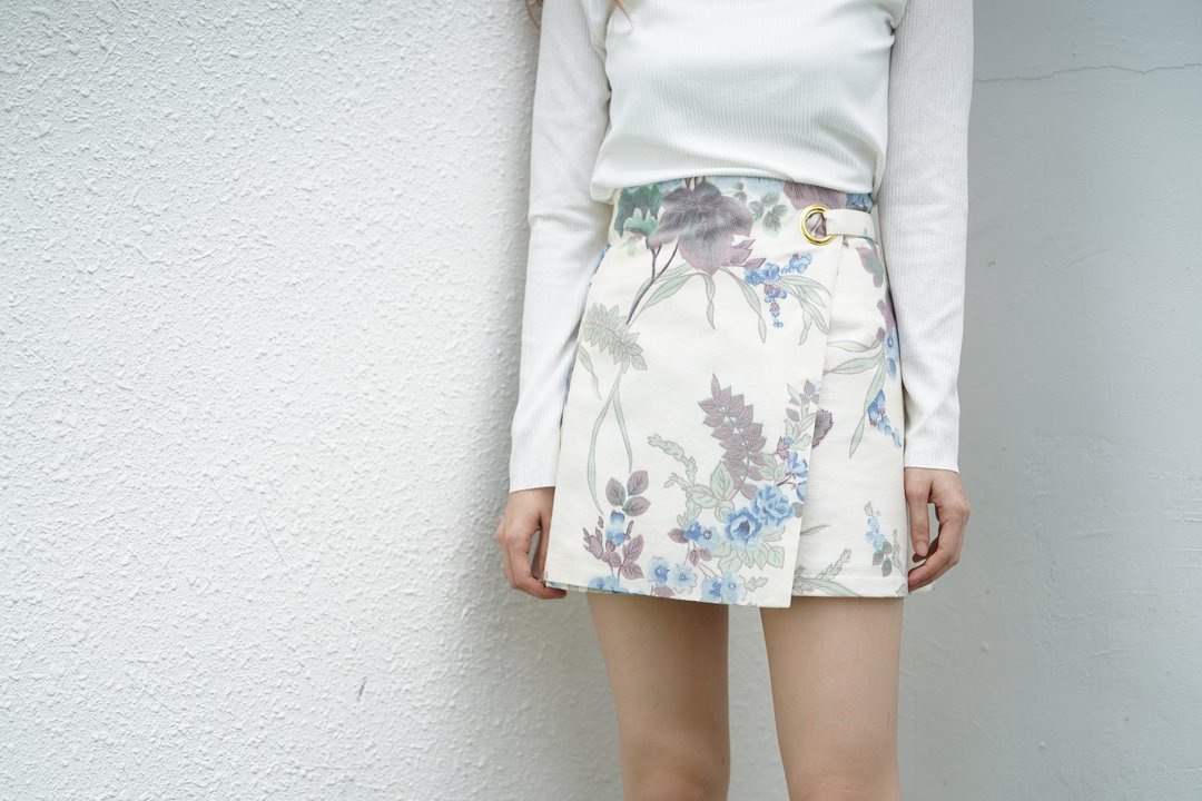 Blakey Floral Printed Skirt - 裙子 - 其他材质 白色